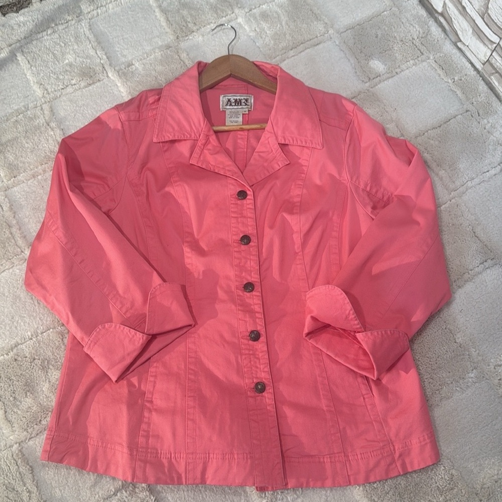 AMX Pink Button-Up Jacket - Picture 5 of 9